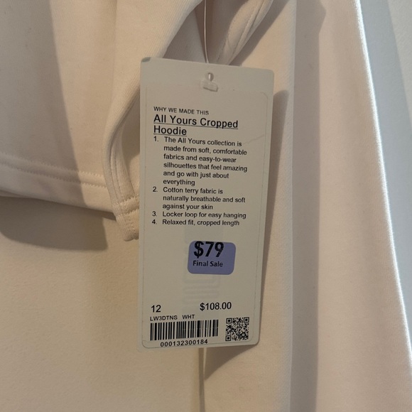 lululemon athletica Cream Cropped Sweatshirt - Picture 3 of 4